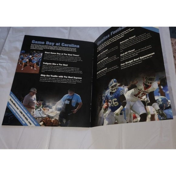 2012 UNC FOOTBALL ticket brochure NORTH CAROLINA TAR HEELS - Picture 6 of 7